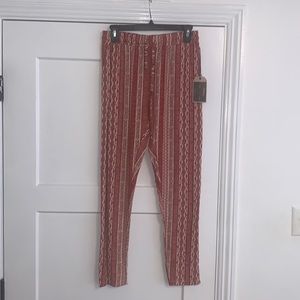 NWT!! SIZE SMALL RED TRIBAL PRINT PANTS